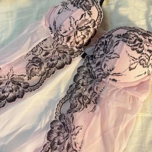 💜La Senza Lace Babydoll Dress Size Small - Picture 3 of 8